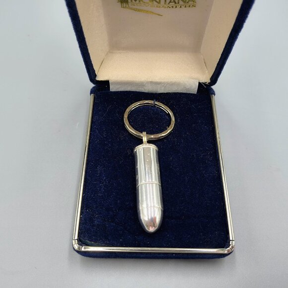 Montana Silversmiths Bullet Keychain Key Ring in Velvet Gift Box WW Colt 45 - Picture 2 of 9
